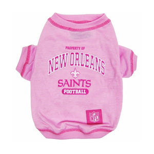 New Orleans Saints Pink Dog T