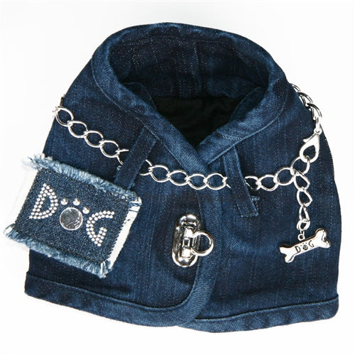 Hollywood Basic Denim Harness Vest- Many Patch Choices