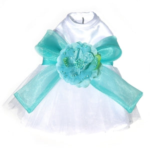 The Madeline with Tiffany Blue Sash - Posh Puppy Boutique