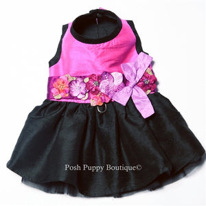 Kaitlyn Silk Dog Harness Dress - Posh Puppy Boutique