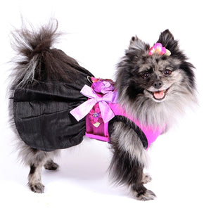 Kaitlyn Silk Dog Harness Dress - Posh Puppy Boutique