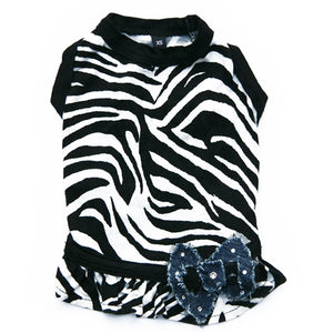 Diva Zebra Dress - Posh Puppy Boutique
