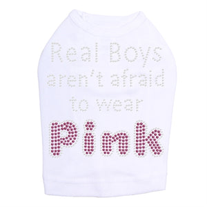 Real Boys Aren't Afraid to Wear Pink Rhinestone Tank - Many Colors - Posh Puppy Boutique