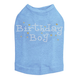 Birthday Boy with Gold Stars Rhinestone Tank - Many Colors - Posh Puppy Boutique