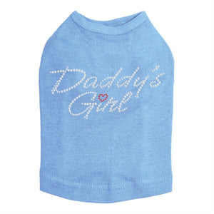 Daddy's Girl with Red Heart Rhinestone Dog Tank- Many Colors - Posh Puppy Boutique