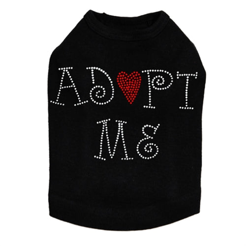 Adopt Me with Heart Rhinestones Tank- Many Colors