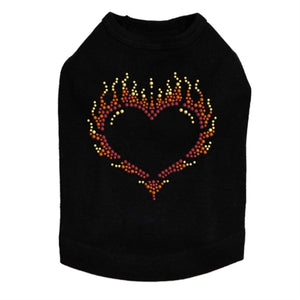 Flame Heart Tank in Many Colors - Posh Puppy Boutique