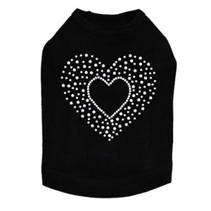 Heart with Scattered Stones Dog Tank in Many Colors - Posh Puppy Boutique