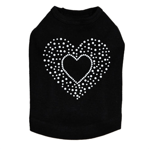 Heart with Scattered Stones Dog Tank in Many Colors