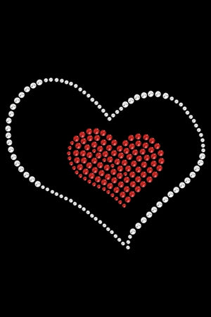 Red Heart inside Heart Bandana- Many Colors - Posh Puppy Boutique