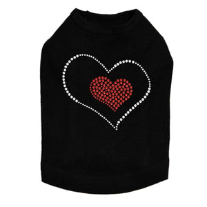 Red Heart Inside Heart Tank in Many Colors - Posh Puppy Boutique