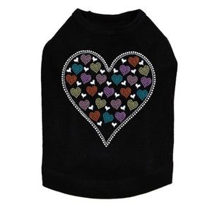 Hearts in a Heart Tank - Many Colors - Posh Puppy Boutique