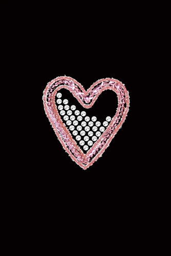 Pink Sequin & Rhinestone Heart Bandana- Many Colors