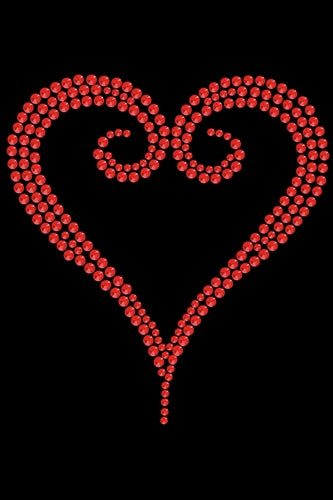 Red Rhinestone Heart Bandana- Many Colors