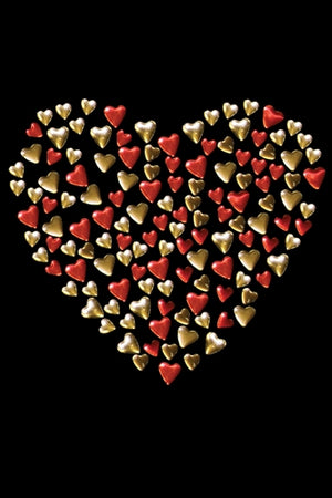 Red & Gold Nailhead Hearts Bandana- Many Colors - Posh Puppy Boutique