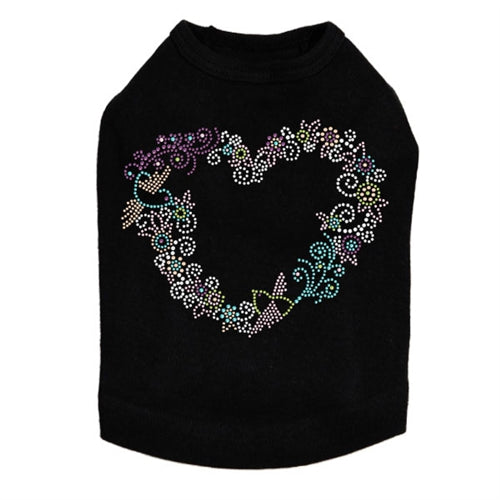 Spring Flower & Bird Heart Tank in Many Colors