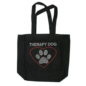 Therapy Dog Canvas Tote Bag in Many Colors - Posh Puppy Boutique