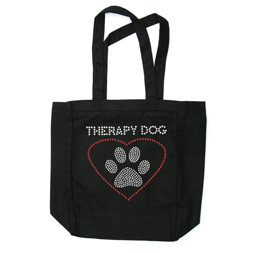 Therapy Dog Canvas Tote Bag in Many Colors