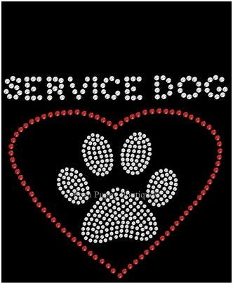 Service Dog Rhinestone Bandana- Many Colors