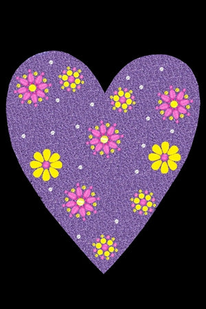 Purple Glitter Heart Bandana- Many Colors - Posh Puppy Boutique