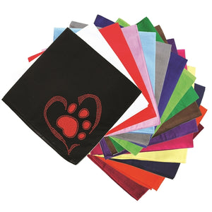 Red Paw Heart Bandana- Many Colors - Posh Puppy Boutique