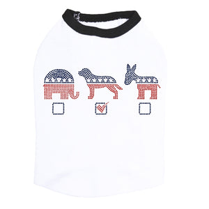 Vote Dog, Elephant, Donkey Dog Tank - Many Colors - Posh Puppy Boutique
