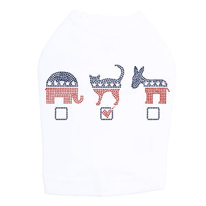 Vote Cat, Elephant, Donkey Dog Tank - Many Colors - Posh Puppy Boutique