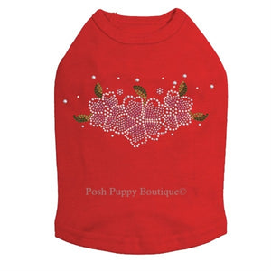 Pink Flowers Rhinestones Tanks- Many Colors - Posh Puppy Boutique