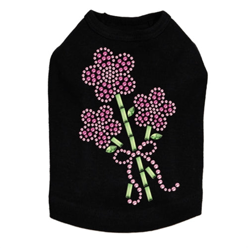 Pink Flower Bouquet Dog Tank - Many Colors
