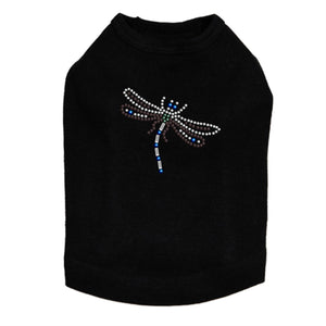 Small Dragonfly Rhinestone Tank- Many Colors - Posh Puppy Boutique