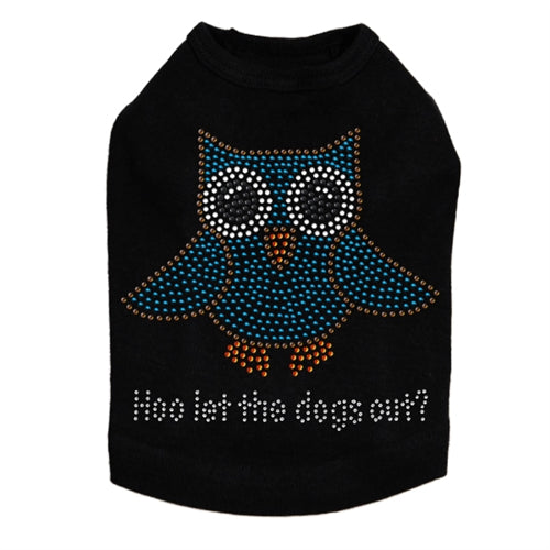 Blue Owl with "Hoo Let the Dogs Out?"-Dog Tank Many Colors