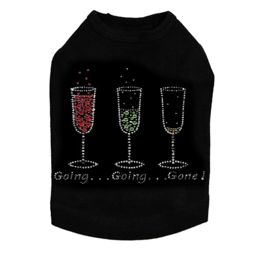Going, Going, Gone Rhinestone Dog Tank- Many Colors
