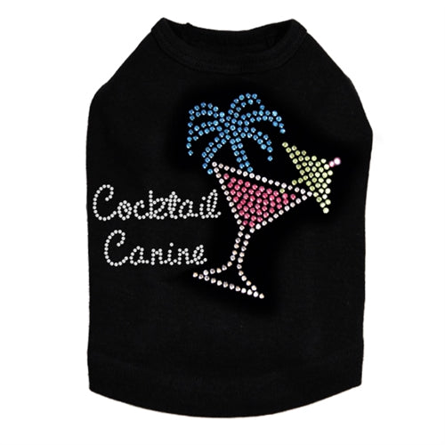 Tropical Cocktail Rhinestone Tank- Many Colors- Cocktail Canine