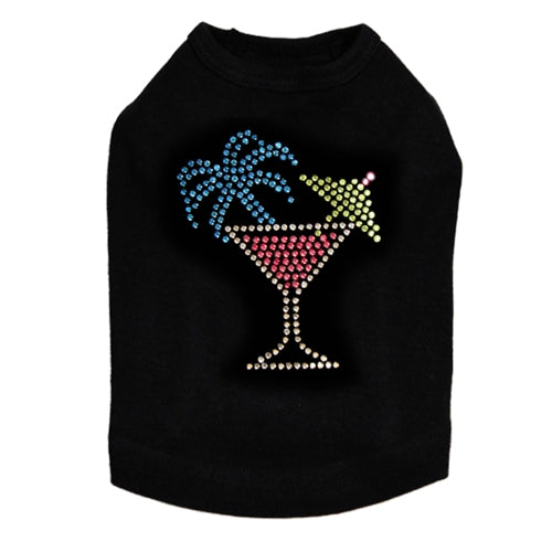 Tropical Cocktail Rhinestone Tank- Many Colors- Glass Only