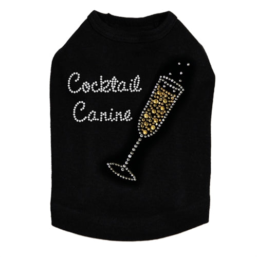 Champagne Flute Rhinestone Tank- Many Colors- Cocktail Canine