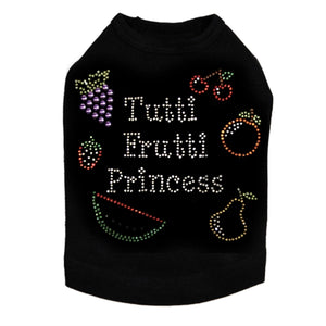 Tutti Frutti Princess Rhinestone Dog Tank- Many Colors - Posh Puppy Boutique