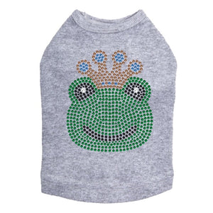Frog with Pink Crown Rhinestones Tank- Many Colors - Posh Puppy Boutique
