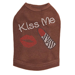 Kiss Me Lips and Lipstick Rhinestones Tank- Many Colors - Posh Puppy Boutique