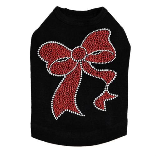 Red Rhinestone Bow Tank in Many Colors