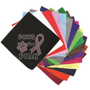 Paws for Pink Rhinestones Bandana - Many Colors - Posh Puppy Boutique