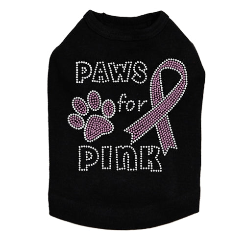 Paws for Pink Rhinestone Tanks - Many Colors