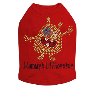 Mommy's Lil Monster Green Rhinestone Dog Tank- Many Colors - Posh Puppy Boutique