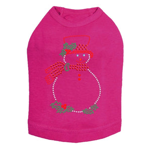 Snowman Outline Rhinestone Dog Tank - Many Colors - Posh Puppy Boutique