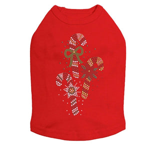 Candy Canes Rhinestone Dog Tank - Many Colors - Posh Puppy Boutique