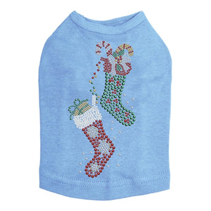 Christmas Stockings Dog Tank-in Many Colors - Posh Puppy Boutique