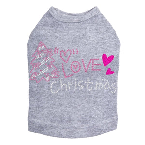 Love Pink Christmas Rhinestone Tank - Many Colors - Posh Puppy Boutique
