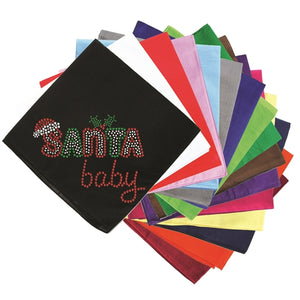 Santa Baby #2 Rhinestone Bandana- Many Colors - Posh Puppy Boutique