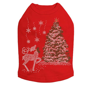 Christmas Tree with Reindeer Dog Tank - Many Colors