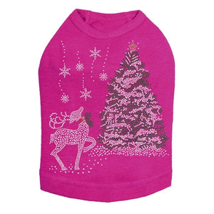 Christmas Tree with Reindeer Dog Tank - Many Colors