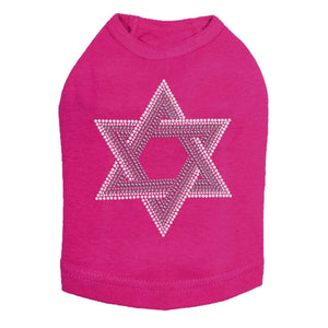 Star of David Gray and Clear Rhinestones Tank Top - Many Colors - Posh Puppy Boutique